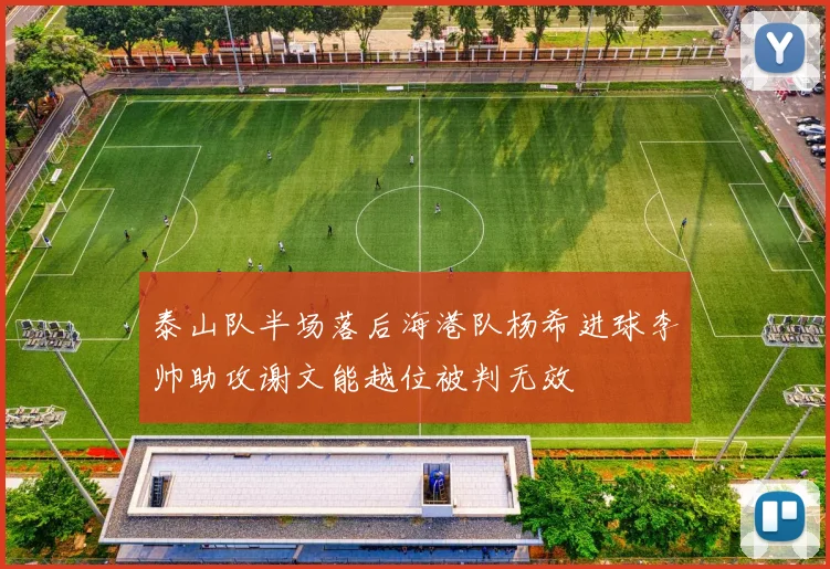 泰山队半场落后海港队杨希进球李帅助攻谢文能越位被判无效